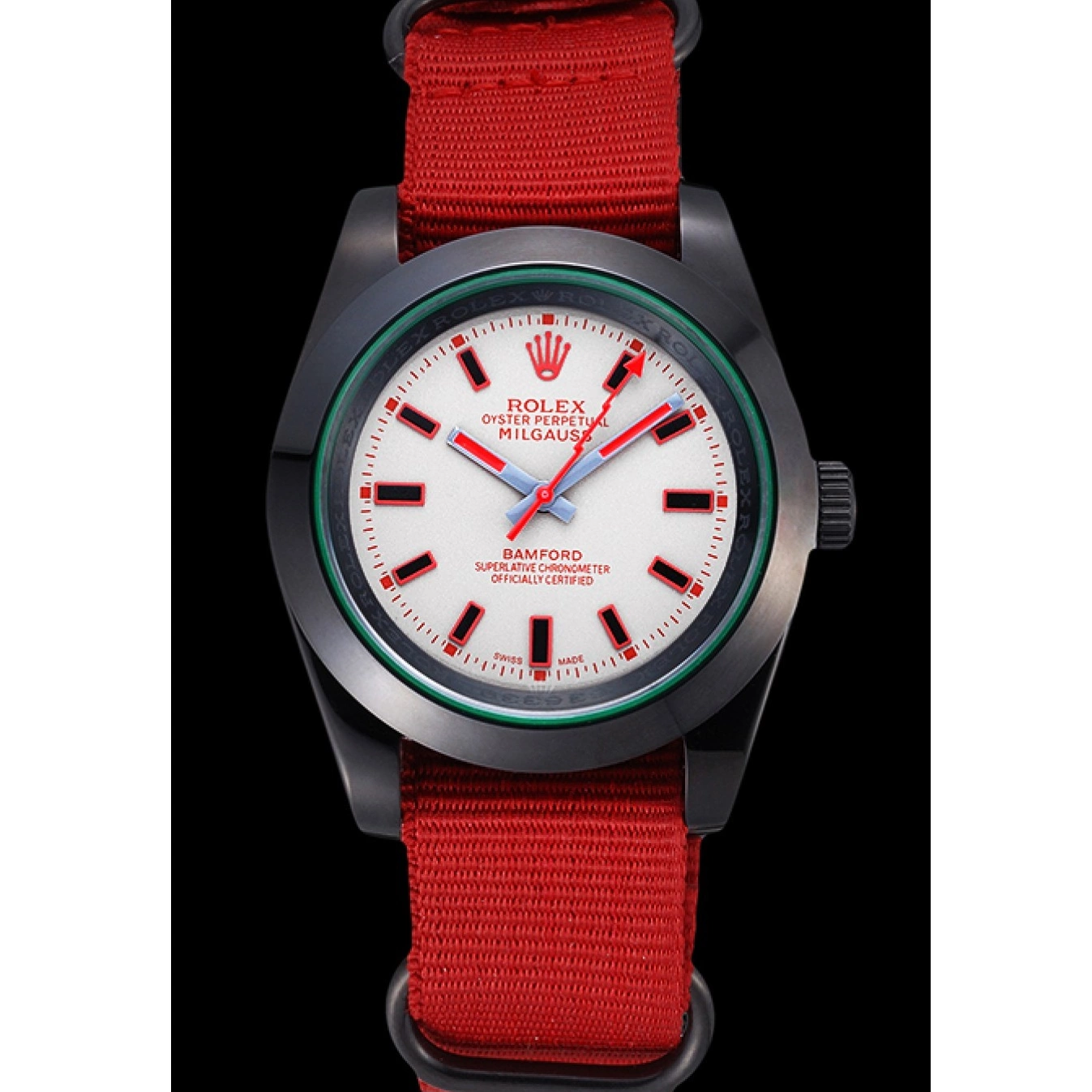 MiroTime 0806 Rolex Milgauss Bamford Red Nylon Strap 622002